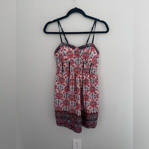 UP Orange Blue Paisley Summer Dress Size Small